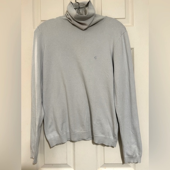 Ralph Lauren Women Sweater Pullover Grayish/light blue Crewneck Size M - Picture 1 of 3